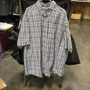 Ariat Men's Red and Blue Plaid Button Down Shirt